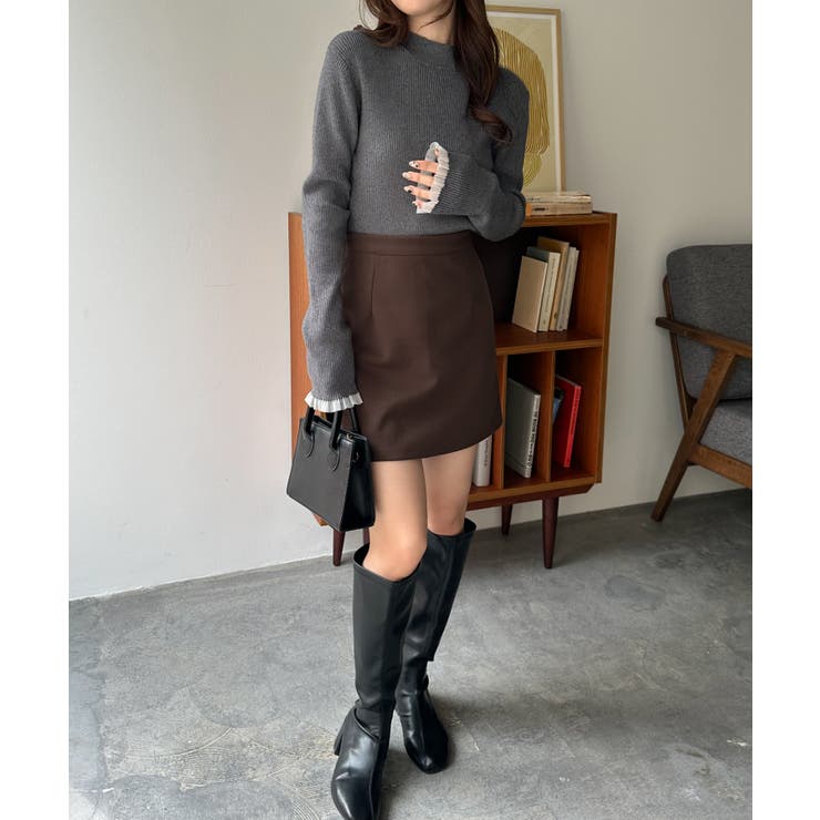 シアーフリルハイネックリブニット | RANAN | 詳細画像3 