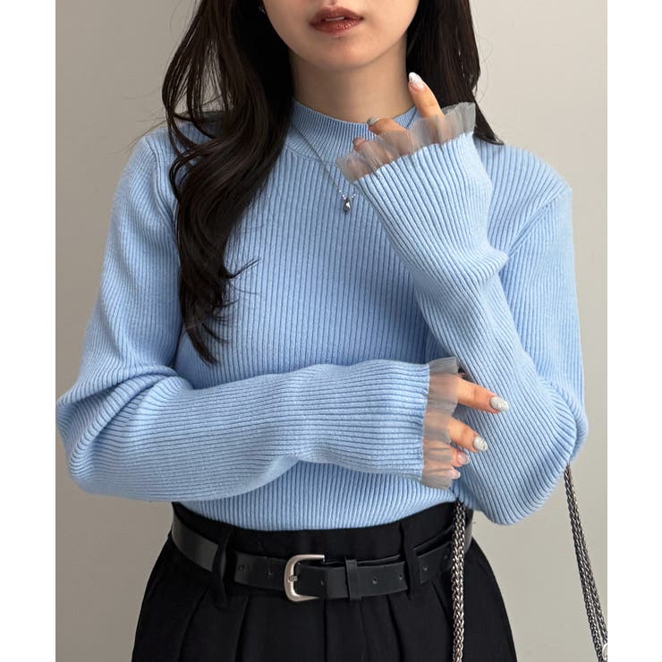 シアーフリルハイネックリブニット | RANAN | 詳細画像36 