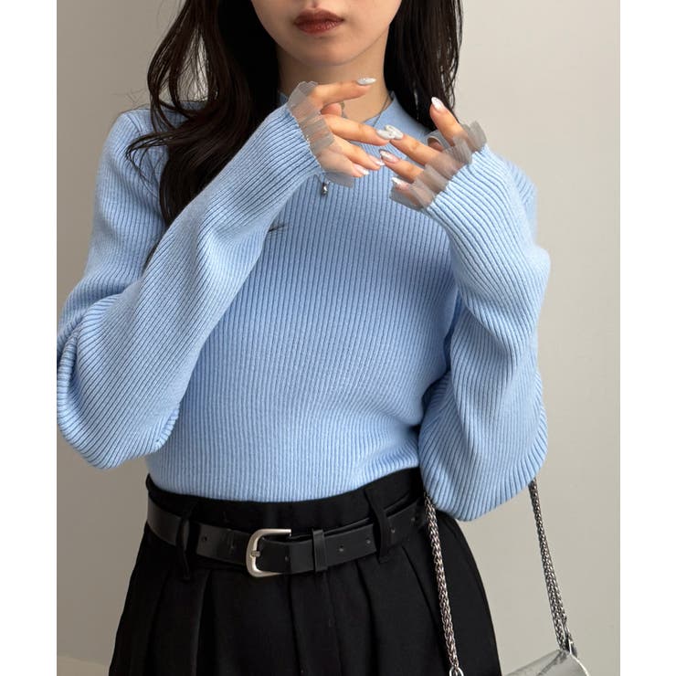 シアーフリルハイネックリブニット | RANAN | 詳細画像37 