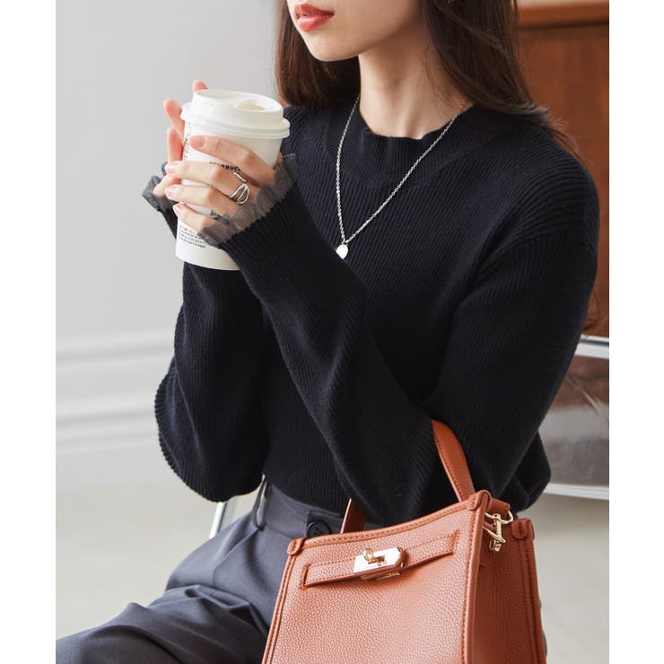 シアーフリルハイネックリブニット | RANAN | 詳細画像7 