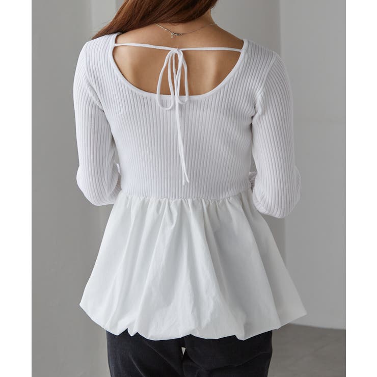 裾バルーンドッキングリブニット | RANAN | 詳細画像12 