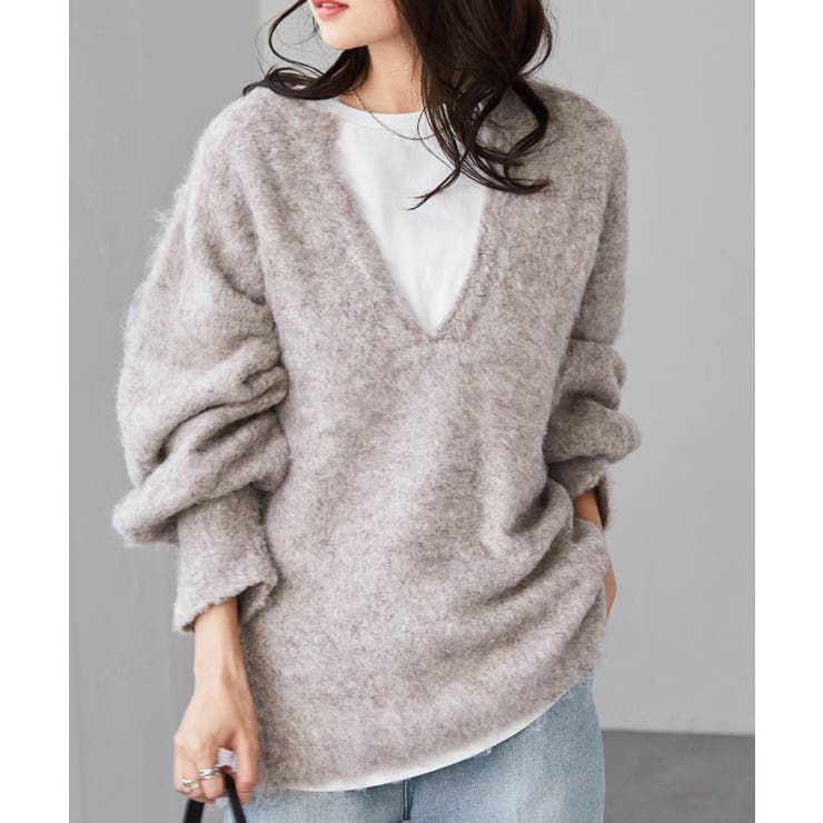 ディープキーネックシャギーニット | RANAN | 詳細画像14 