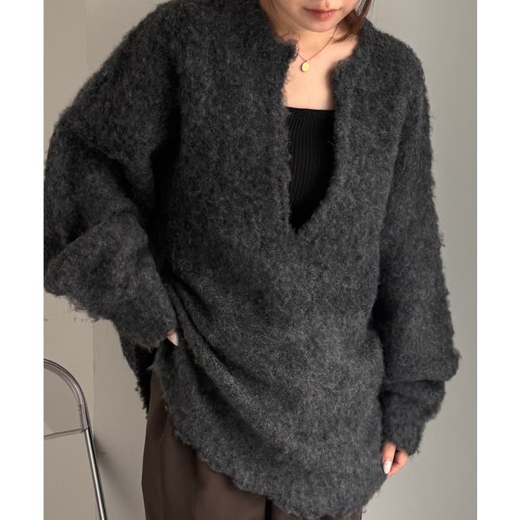 ディープキーネックシャギーニット | RANAN | 詳細画像8 