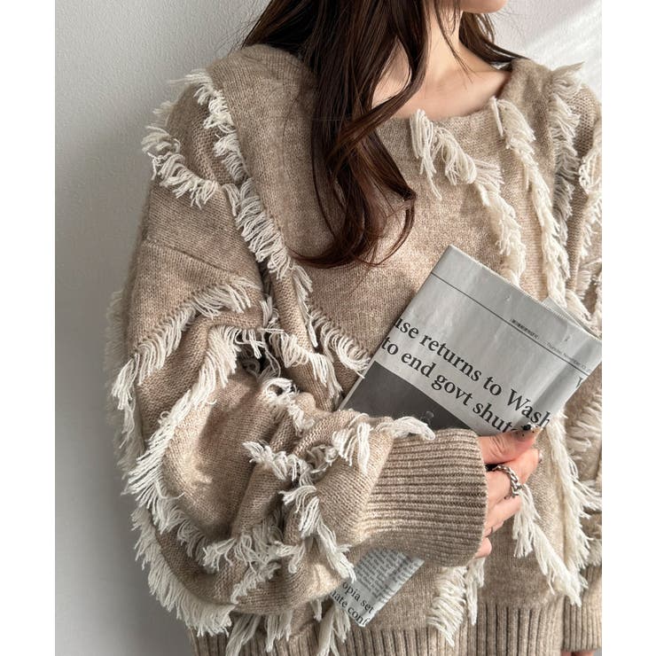 ニュアンスフリンジニット | RANAN | 詳細画像20 