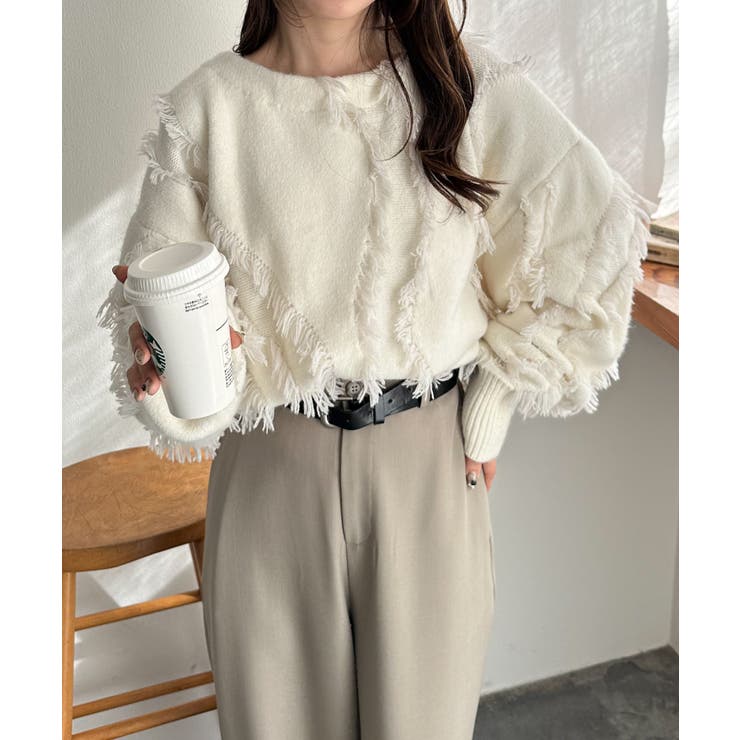 ニュアンスフリンジニット | RANAN | 詳細画像4 