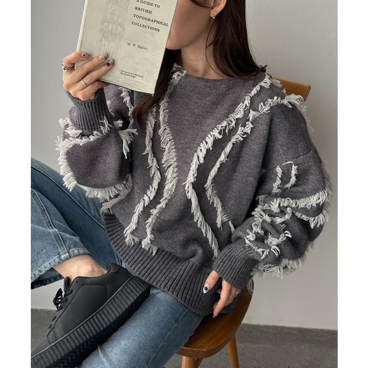 ニュアンスフリンジニット | RANAN | 詳細画像9 