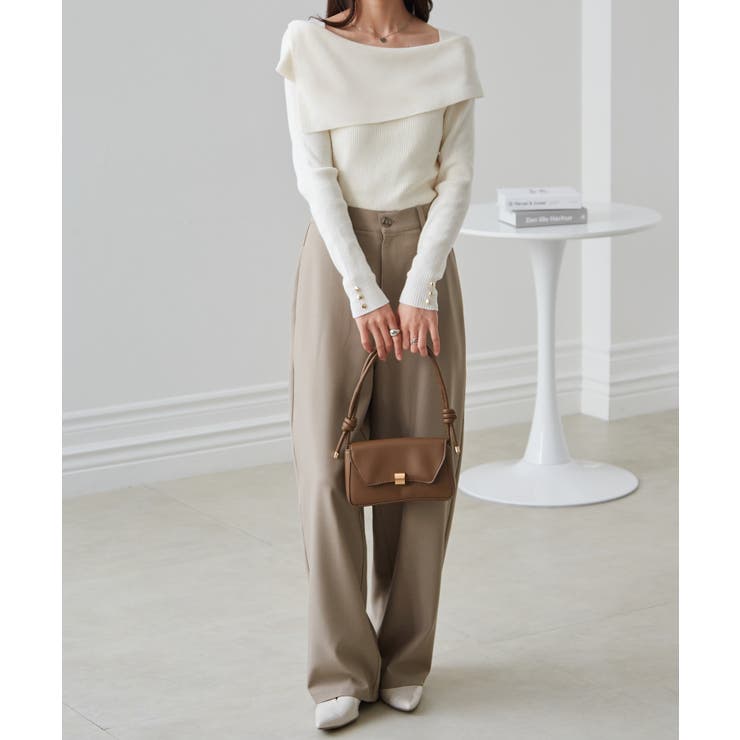 アシメオフショルリブニット | RANAN | 詳細画像19 