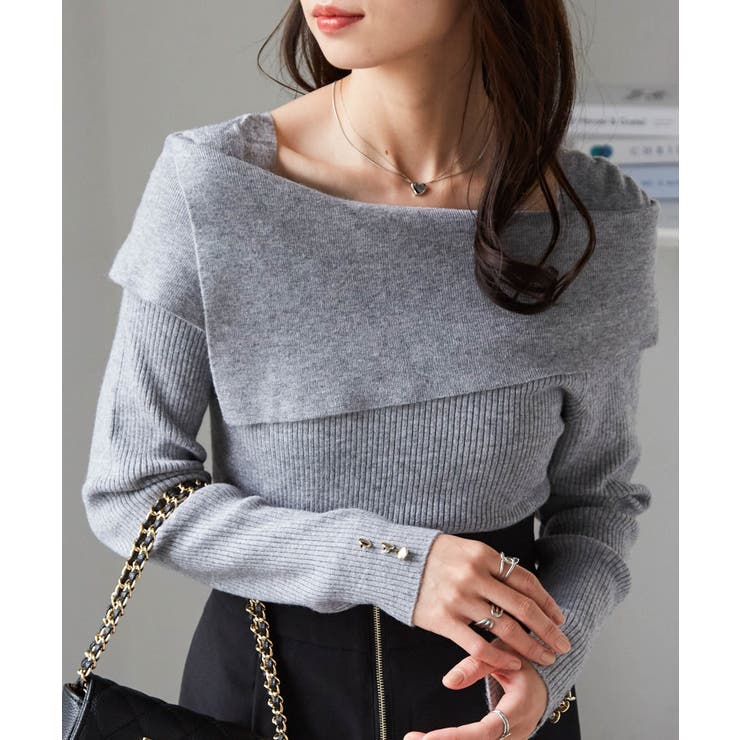 アシメオフショルリブニット | RANAN | 詳細画像22 