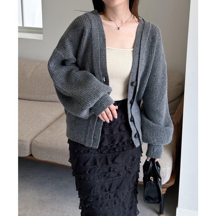 フロントレイヤードＶカーディガン | RANAN | 詳細画像13 