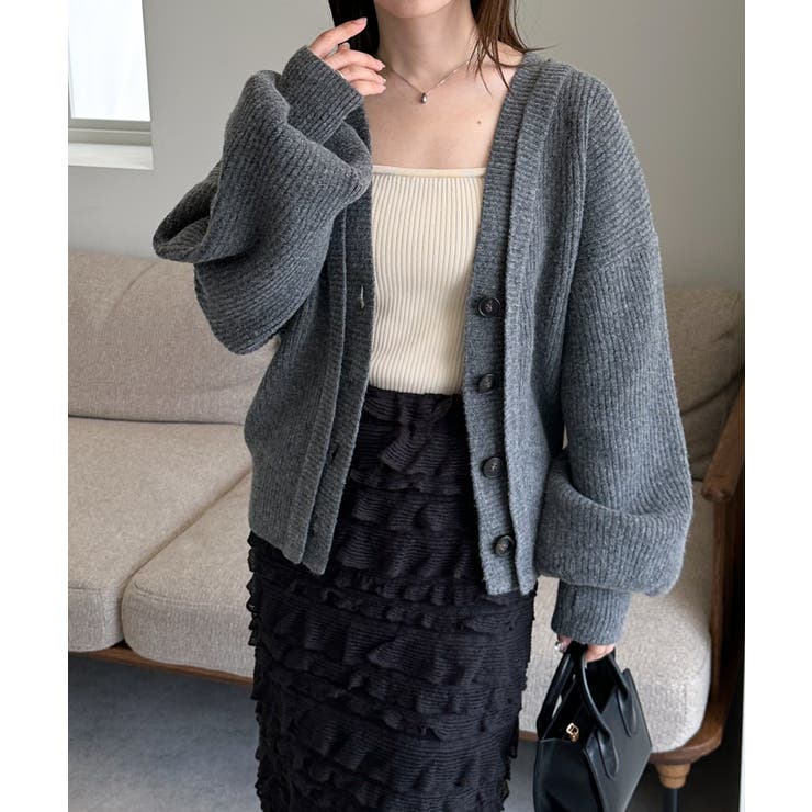 フロントレイヤードＶカーディガン | RANAN | 詳細画像14 