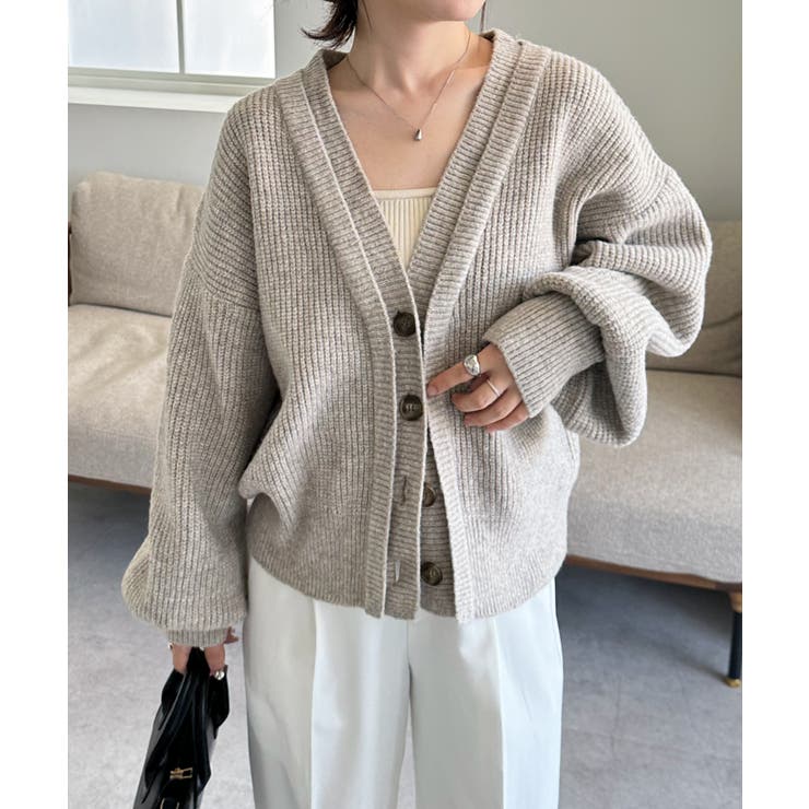 フロントレイヤードＶカーディガン | RANAN | 詳細画像18 