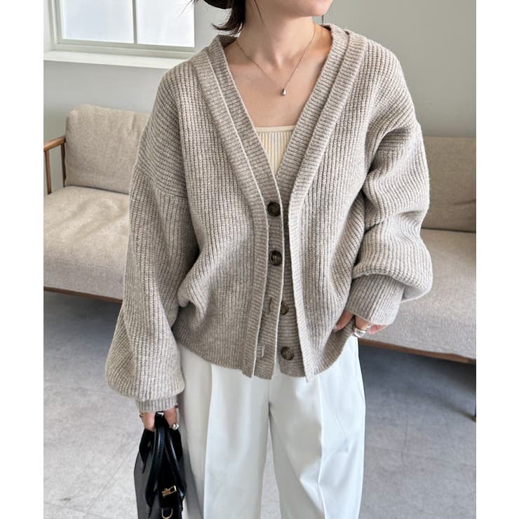 フロントレイヤードＶカーディガン | RANAN | 詳細画像19 