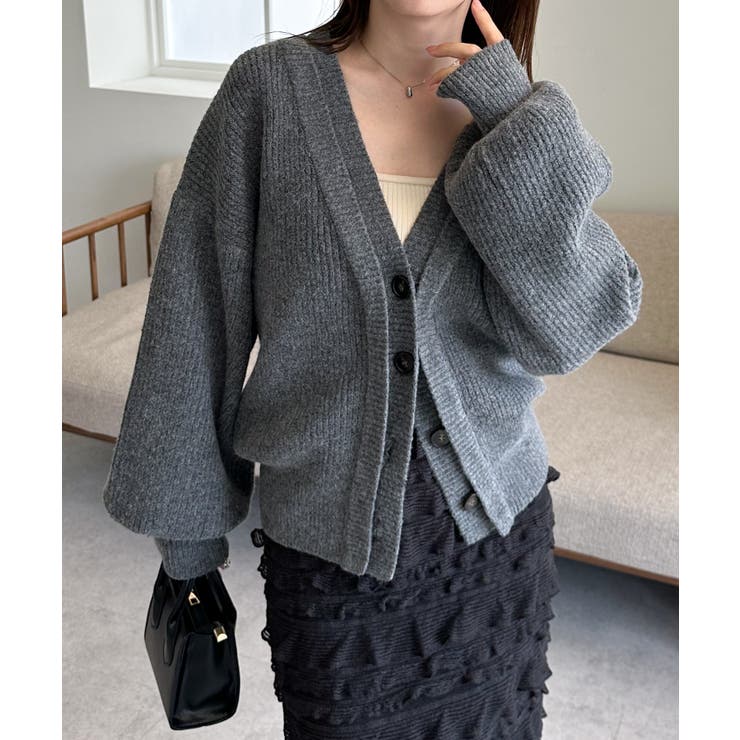 フロントレイヤードＶカーディガン | RANAN | 詳細画像9 