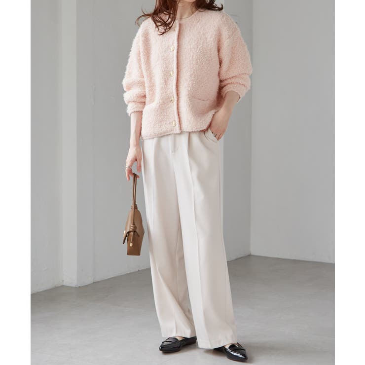 ゴールド調ボタンループ編みニットジャケット | RANAN | 詳細画像30 