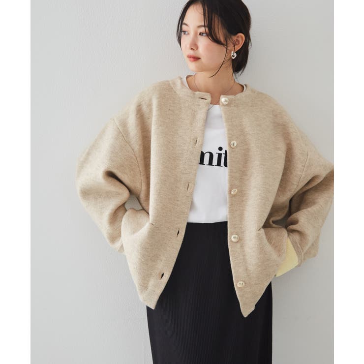 ゴールドボタン裏配色ニットカーディガン | RANAN | 詳細画像25 