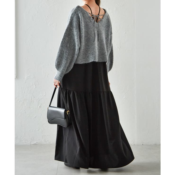 シャギーニット×キャミワンピースセット | RANAN | 詳細画像10 