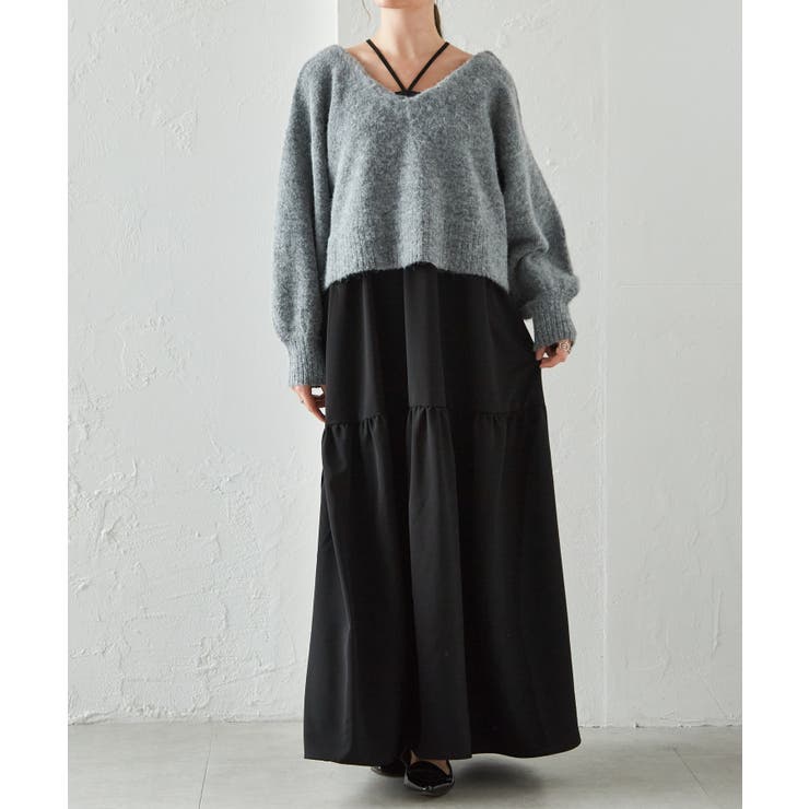 シャギーニット×キャミワンピースセット | RANAN | 詳細画像12 