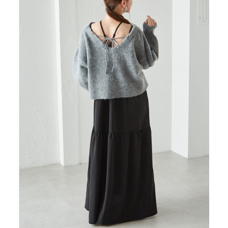 シャギーニット×キャミワンピースセット | RANAN | 詳細画像15 