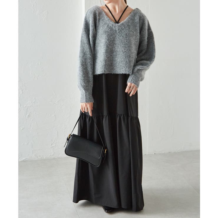 シャギーニット×キャミワンピースセット | RANAN | 詳細画像16 