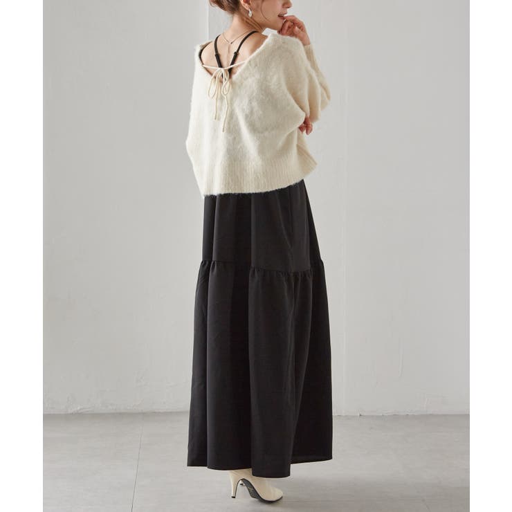 シャギーニット×キャミワンピースセット | RANAN | 詳細画像17 