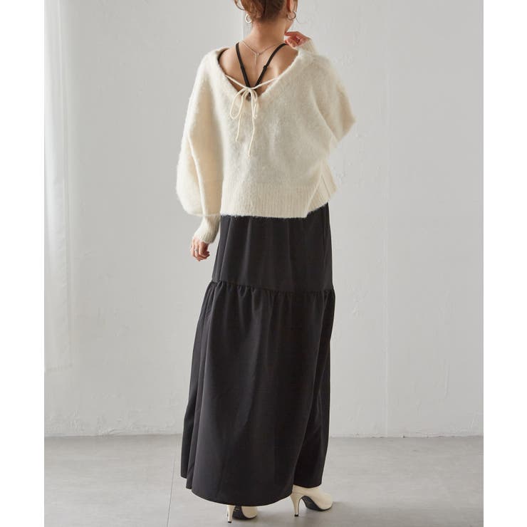 シャギーニット×キャミワンピースセット | RANAN | 詳細画像18 