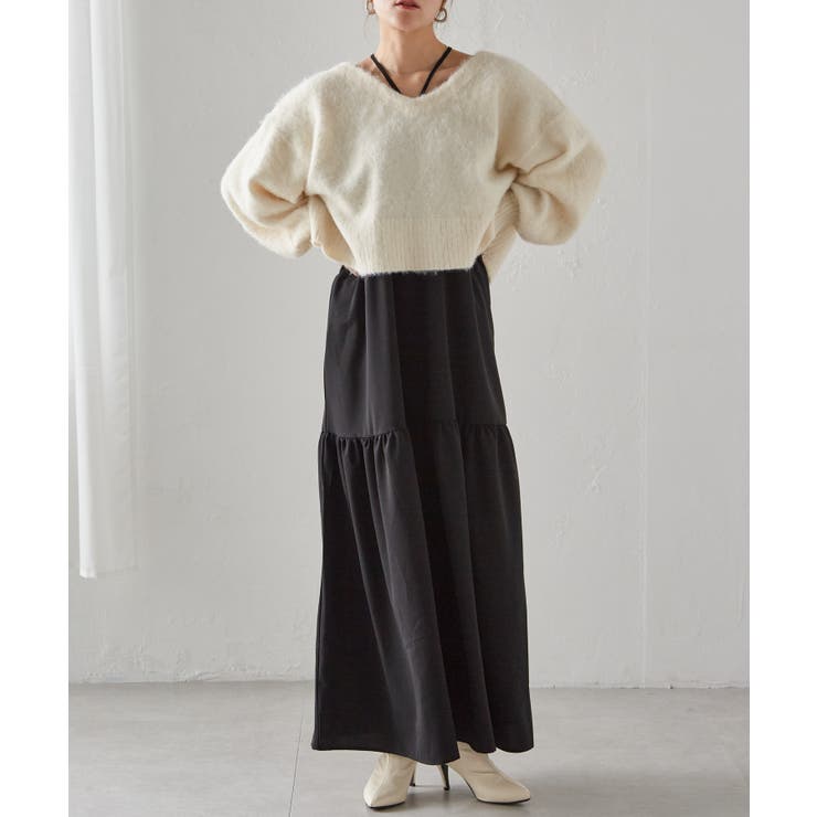 シャギーニット×キャミワンピースセット | RANAN | 詳細画像19 