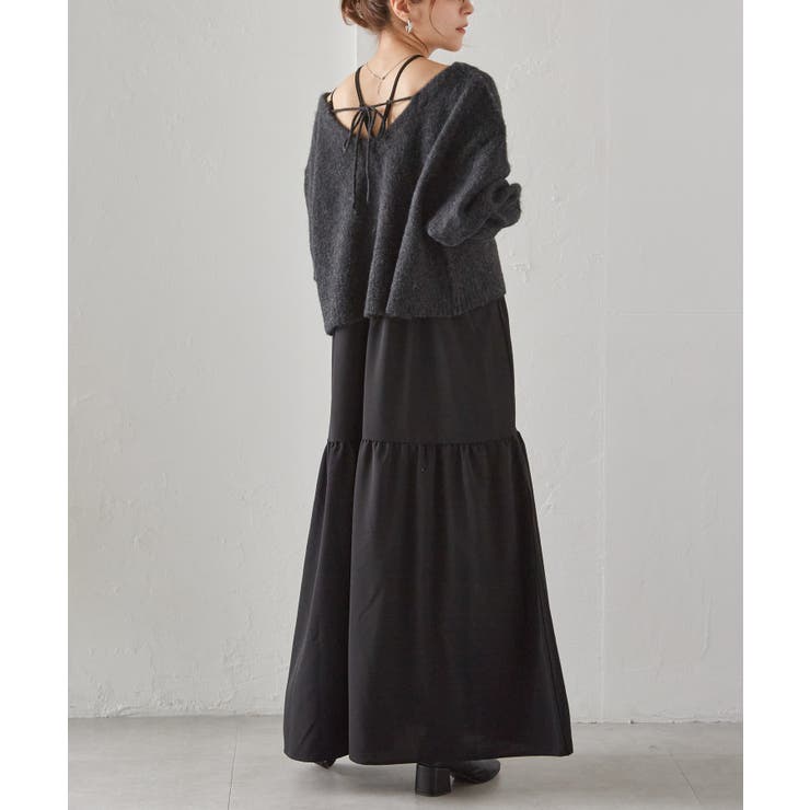 シャギーニット×キャミワンピースセット | RANAN | 詳細画像3 