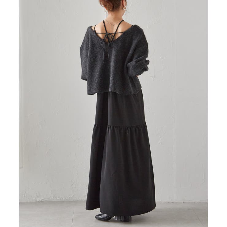 シャギーニット×キャミワンピースセット | RANAN | 詳細画像5 