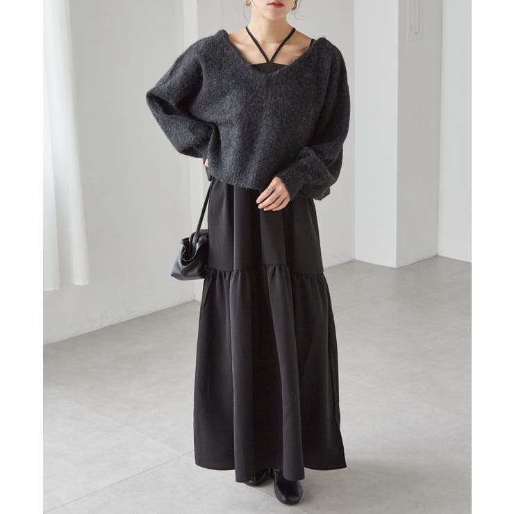 シャギーニット×キャミワンピースセット | RANAN | 詳細画像7 