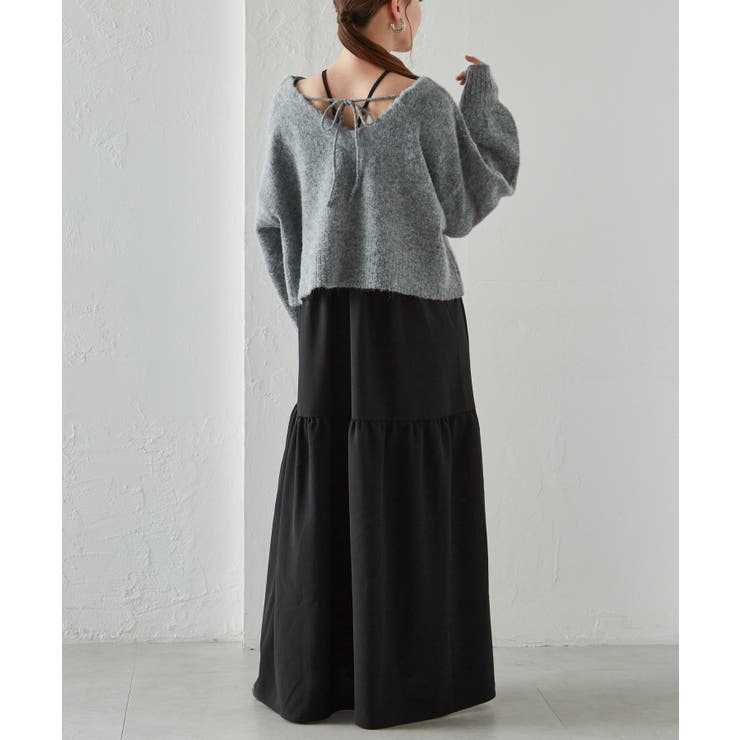 シャギーニット×キャミワンピースセット | RANAN | 詳細画像9 