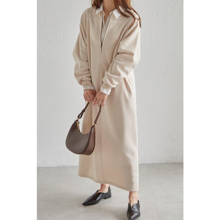 裏起毛ハーフジップワンピース | RANAN | 詳細画像12 