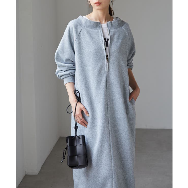 裏起毛ハーフジップワンピース | RANAN | 詳細画像6 