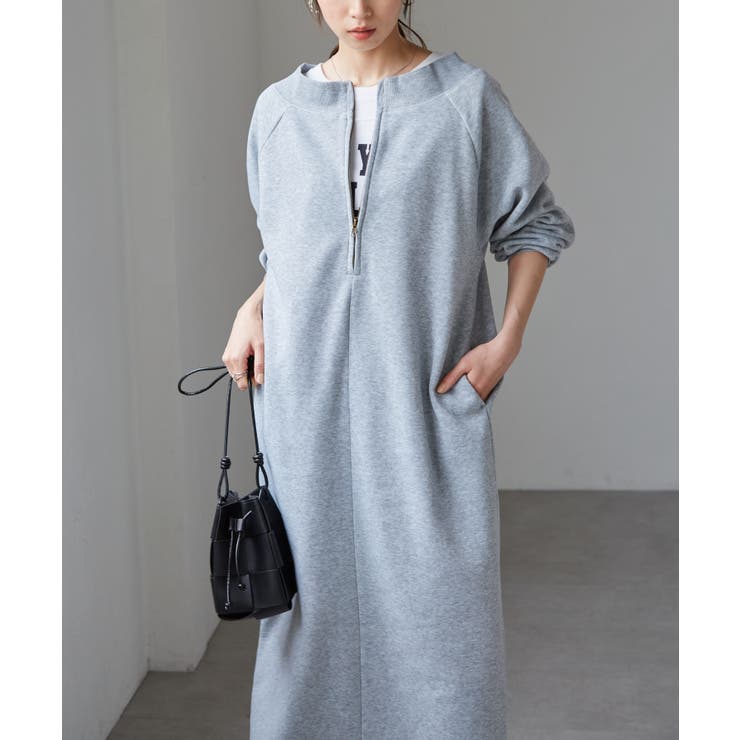 裏起毛ハーフジップワンピース | RANAN | 詳細画像7 