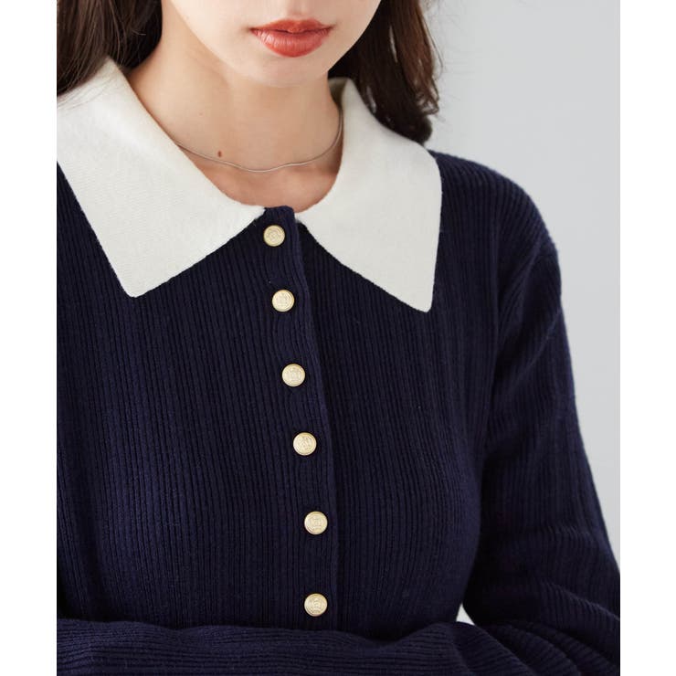 ポロカラーリブニットワンピース | RANAN | 詳細画像11 