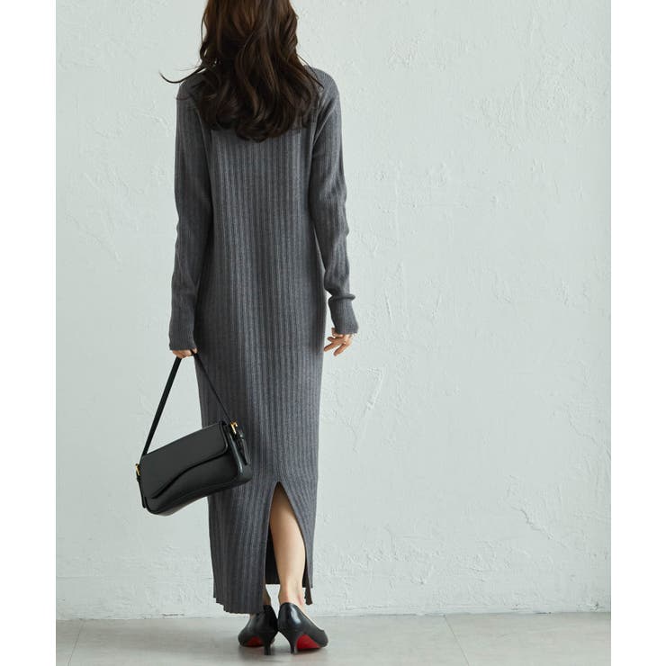 ポロカラーリブニットワンピース | RANAN | 詳細画像8 