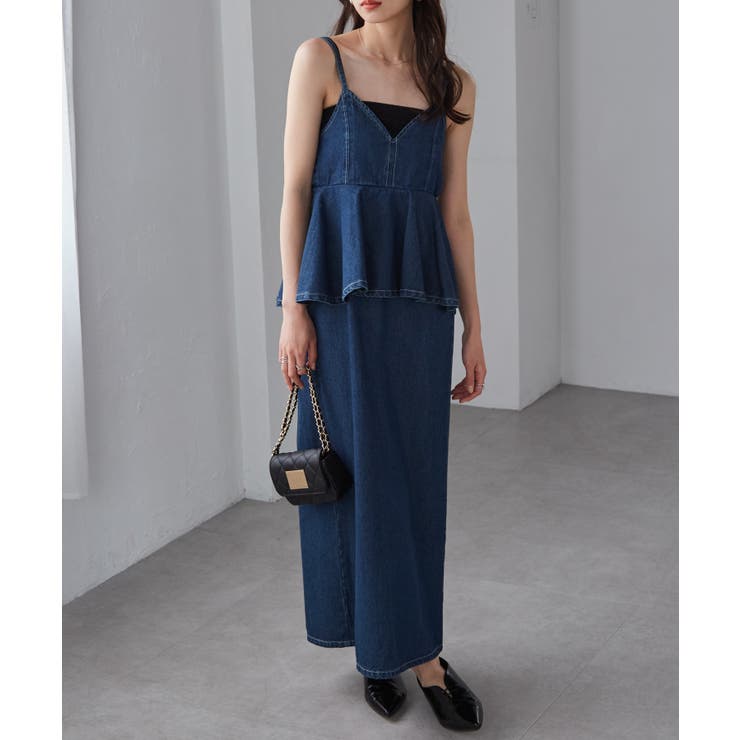 デニムペプラムキャミワンピース | RANAN | 詳細画像1 