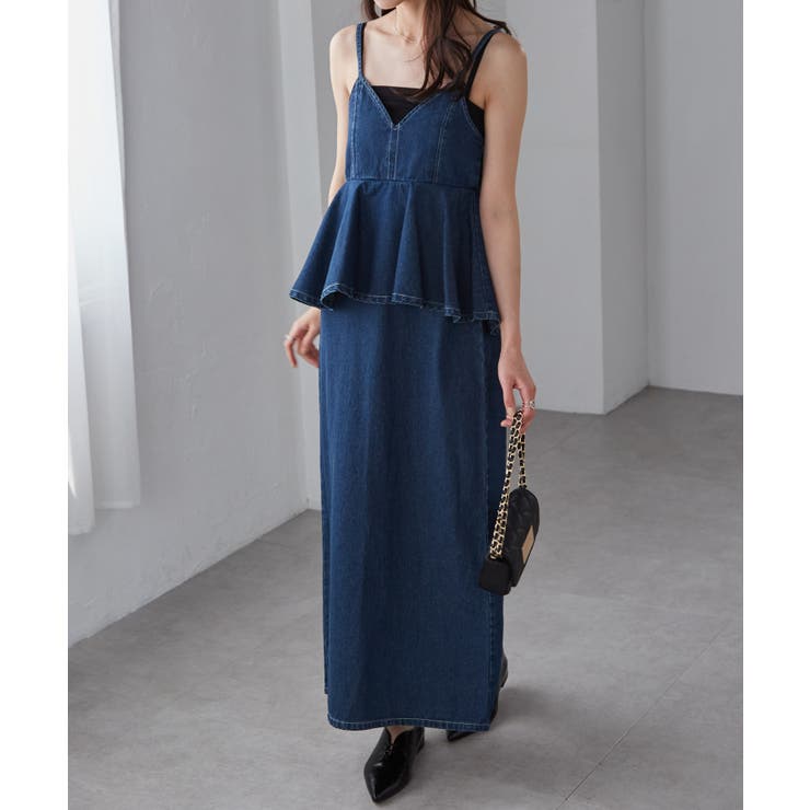 デニムペプラムキャミワンピース | RANAN | 詳細画像3 