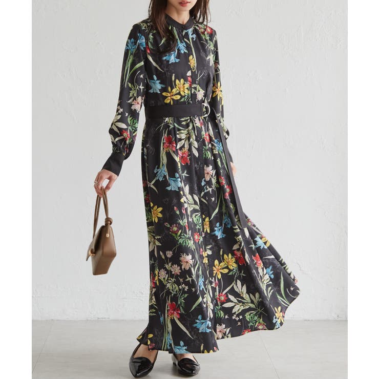 レトロフラワーシャツワンピース | RANAN | 詳細画像3 