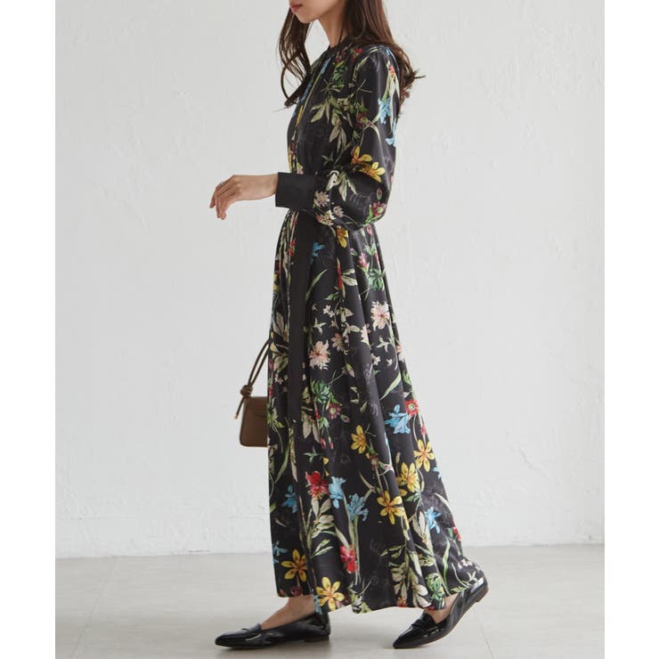 レトロフラワーシャツワンピース | RANAN | 詳細画像5 