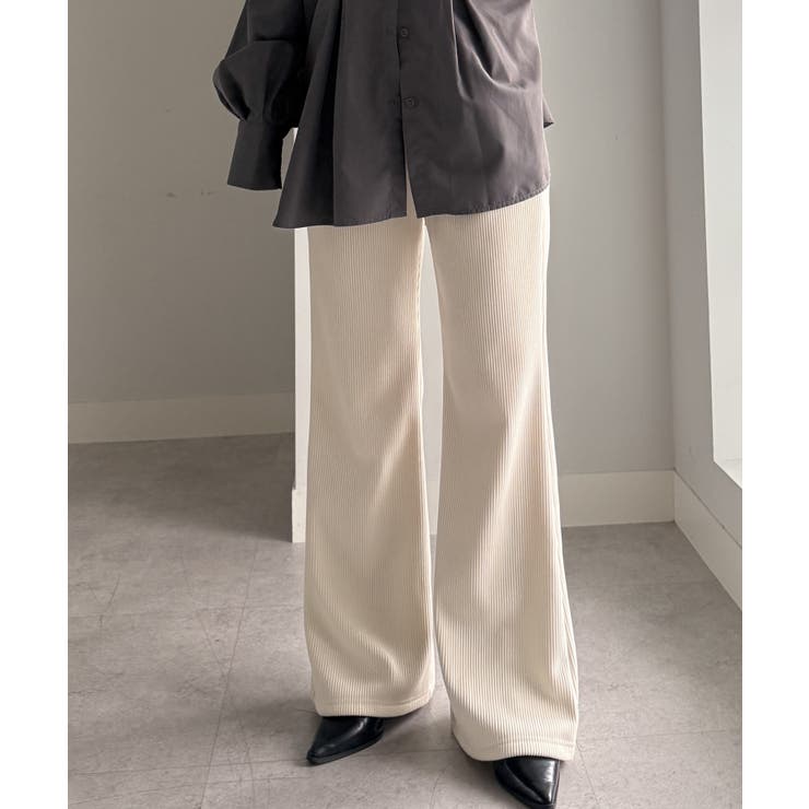 あったか裏ベロアニットコールフレアパンツ | RANAN | 詳細画像9 