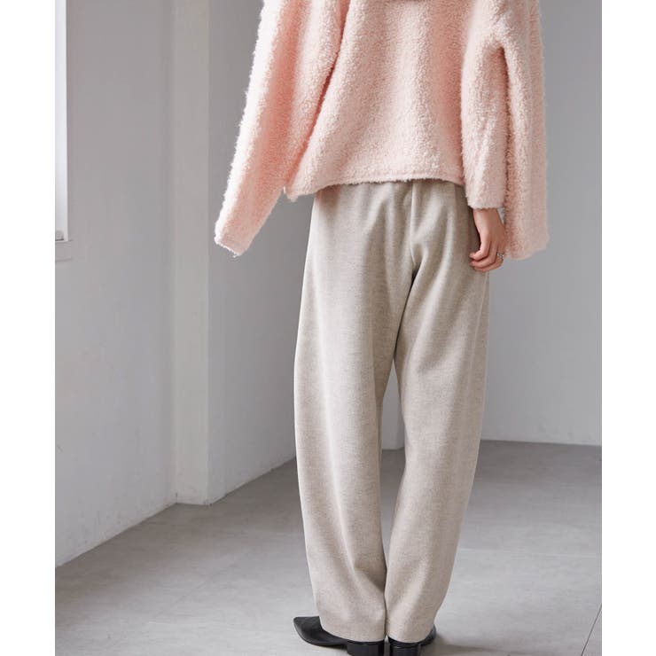 フェイクウールバレルレッグカーブパンツ | RANAN | 詳細画像10 