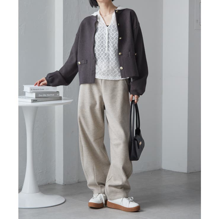 フェイクウールバレルレッグカーブパンツ | RANAN | 詳細画像12 