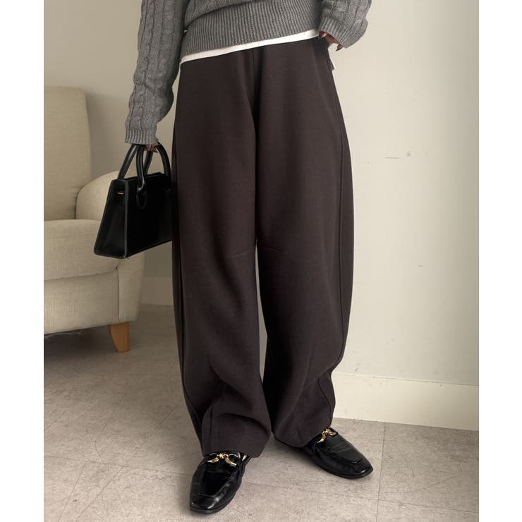 フェイクウールバレルレッグカーブパンツ | RANAN | 詳細画像14 