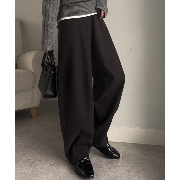 フェイクウールバレルレッグカーブパンツ | RANAN | 詳細画像15 