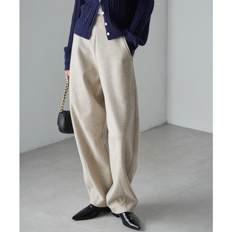 フェイクウールバレルレッグカーブパンツ | RANAN | 詳細画像22 