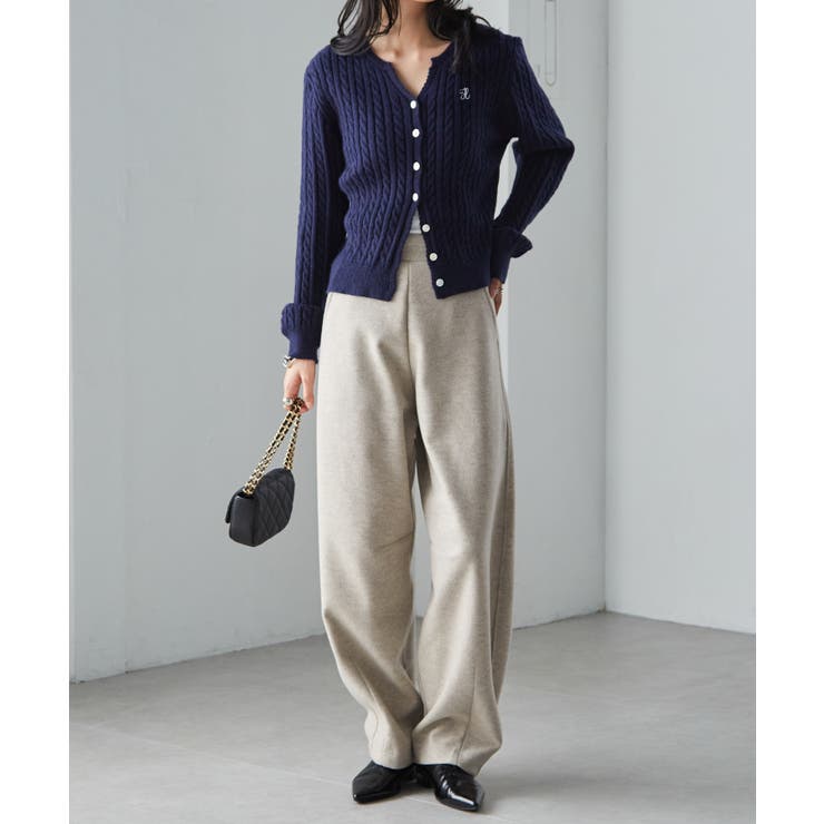 フェイクウールバレルレッグカーブパンツ | RANAN | 詳細画像23 