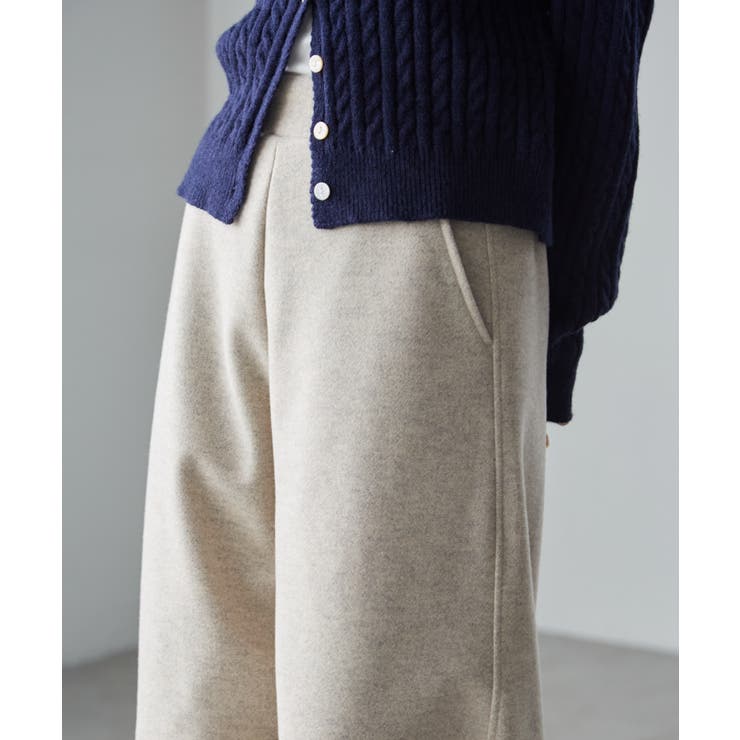 フェイクウールバレルレッグカーブパンツ | RANAN | 詳細画像24 