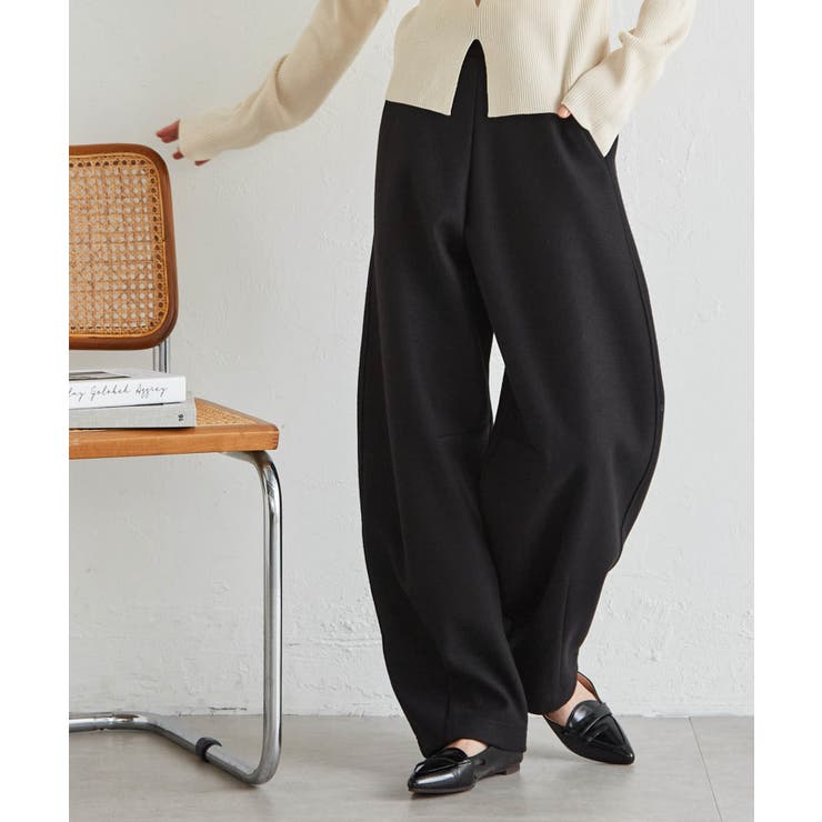 フェイクウールバレルレッグカーブパンツ | RANAN | 詳細画像25 