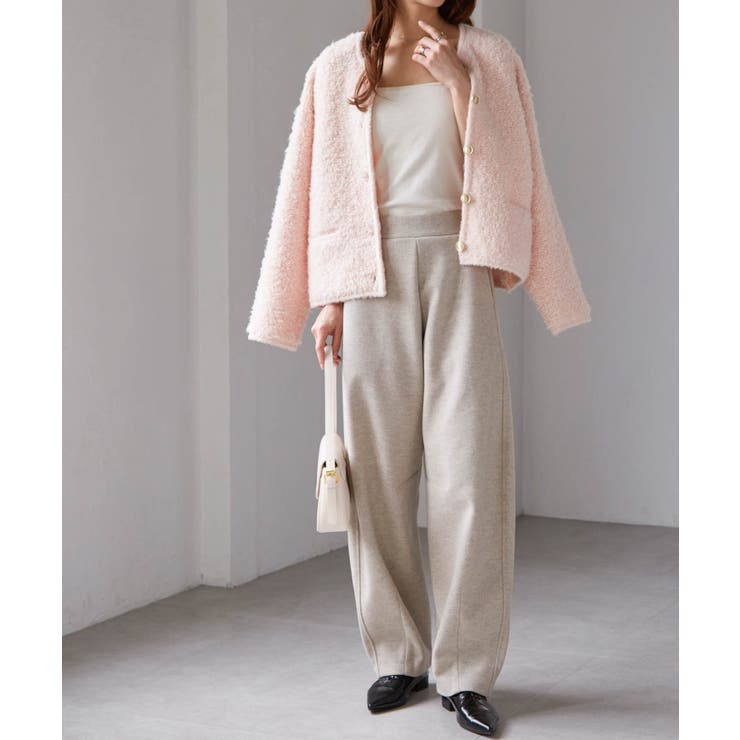 フェイクウールバレルレッグカーブパンツ | RANAN | 詳細画像9 