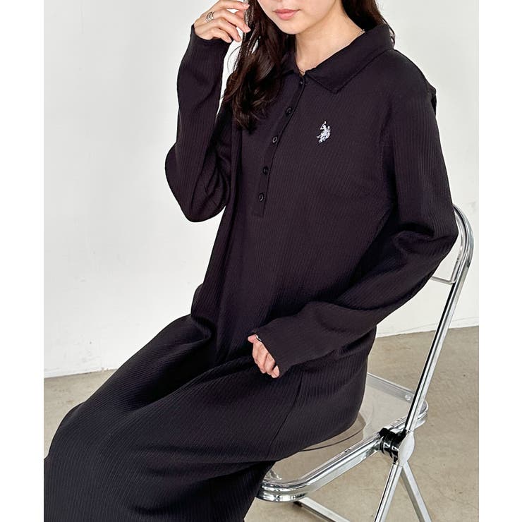 ＜Ｕ．Ｓ．Ｐ＞ポロ衿長袖リブワンピース | RANAN | 詳細画像18 